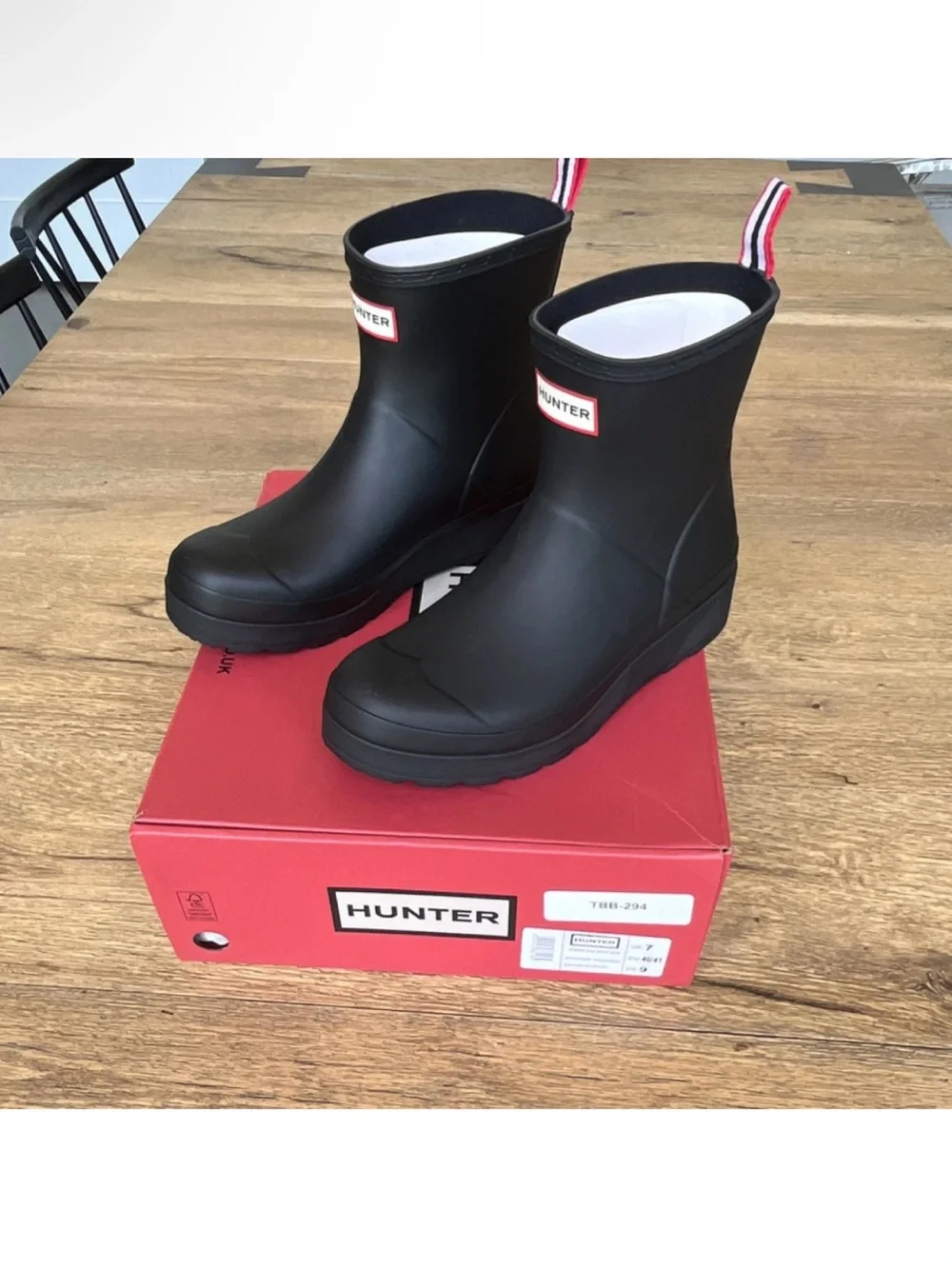 Size 9/10/11 Women’s Hunter Play Short Rain / Rubber Boots / Black WFS2020RMA - Picture 2 of 9